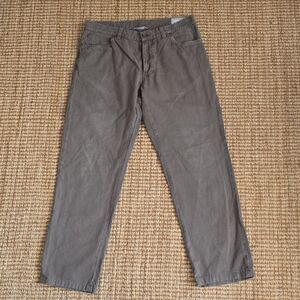 Brunello Cucinelli Plaid Cotton Casual Pants Button 5-Pocket Men's 32×28